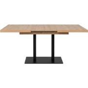 Uitschuifbare eettafel met ambachtelijk eiken en zwart decor L160-240 ...