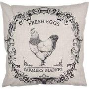 Clayre & Eef Kussenhoes 45x45 cm Beige Zwart Polyester Haan