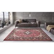 Klassiek vloerkleed - Laagpolig - Isfahan - Rood - 80 X 150 CM