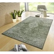 Vintage Laagpolig vloerkleed - Gloria - Groen - 120 X 170 CM