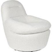 Loungefauteuil Off White Stof - Zithoogte 45cm - Velvoro
