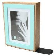 Boekensteun en Fotolijst in 1 Blauw