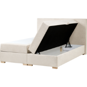 MAJOR - Boxspring - Lichtbeige - 160 x 200 cm - Stof