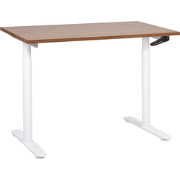 DESTINAS - Verstelbaar bureau - Donkerbruin/Wit - 120 x 72 cm - MDF