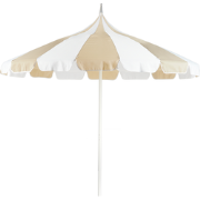 MINOA - Tuinparasol - Beige/Wit -  245 cm - Polyester