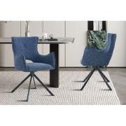 Stoel 'Billy' Draaibaar tot 0 Stof Ote Harper 312 Blauw