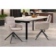 Stoel 'Lisold' Draaibaar tot 0 Stof Fabb Raven 30 Zand - 65 x  x 45