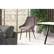 Stoel 'Mirano' Fluweel Grijs - 48 x  x 43 - Velours, Metaal