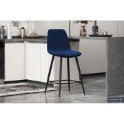 Tellerstoel 'Boy' Fluweel Donkerblauw - 42 x  x 38 - Velours, Metaal
