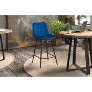 Tellerstoel 'Juta' Fluweel Blauw - 36 x  x 36 - Velours, Metaal