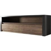 Meubella - TV-Meubel Monaco - Eiken - Grijs - 130 cm