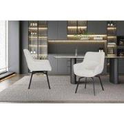 Stoel 'Modest' Draaibaar Stof Fabb Raven 22 Ecru