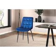 "Chair 'Juta' Velvet Blauw" - 50 x  x 42 - Velours, Metaal