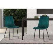 "Chair 'Willis' Velvet Green" - 55 x  x 40 - Velours, Metaal