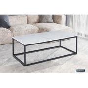 Salontafel 'Dallas' Decor Marmer Wit - 120 x  x 60 - MDF, Metaal