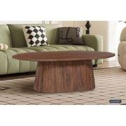 Salontafel 'Miguel' 120 cm Ovaal Mango hout Lichtbruin - 120 x  x 70 -...
