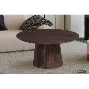 Salontafel 'Miguel' 80 cm Rond Mango hout Donkerbruin - 80 x  x 80