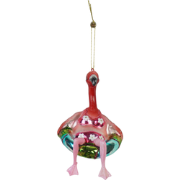 Xmas Hanger -Flamingo in bikini - Pink - 7,5x7,5x11,5cm