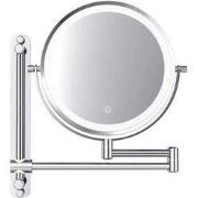 Make-Up Spiegel - Oplaadbaar - Chroom - 1-7x Vergroting