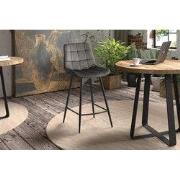 Tellerstoel 'Juta' Fluweel Taupe - 36 x  x 36 - Velours, Metaal