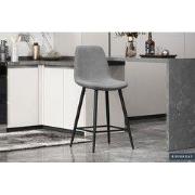 Tellerstoel 'Boy' Fluweel Grijs - 42 x  x 38.0 - Velours, Metaal