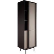 Meubella - Antigo - Boekenkast - Beige/Antraciet - 63x43x195 cm