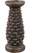 PTMD - Kandelaar Khaya - Zwart - 15x15x35cm