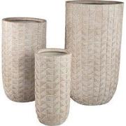 PTMD - Pot Suguna - Beige - 44x44x78cm - Set van 3