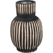 PTMD - Kandelaar Jordhan - Zwart - 13x13x20cm