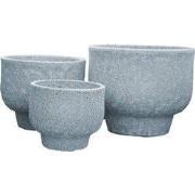 PTMD - Pot Sanish - Blauw - 50x50x40cm - Set van 3