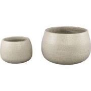 PTMD - Pot ine - Wit - 47x47x31cm - Set van 2