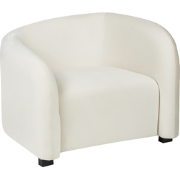 VELTADA - Fauteuil - Gebroken wit - Fluweel