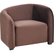 VELTADA - Fauteuil - Bruin - Fluweel