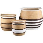 PTMD - Mand Melano - Bruin - 58x58x55cm - Set van 3