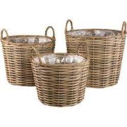 PTMD - Mand Jezzelle - Beige - 53x53x53cm - Set van 3