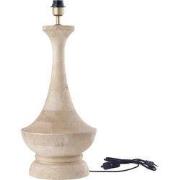 PTMD Ahid Natural Mango Wood Classic Table Lamp Round