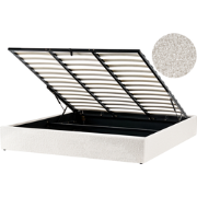 DINAN - Tweepersoonsbed - Gebroken wit - 180 x 200 cm - Bouclé