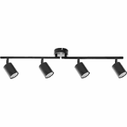 NYANDO - Plafondlamp set van 4 - Zwart - Metaal