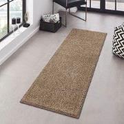 Loper Laagpolig Velours Vloerkleed - Designer Pure - Bruin - 80x150 cm