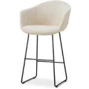 Nino-Otis barkruk cottonbeige - zwart onderstel - 75 cm