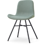 Noa-Fé eetkamerstoel saliegroen - zwart onderstel