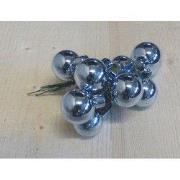 Kerstballetjes glasballetjes lichtblauw glans