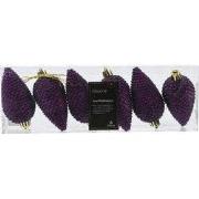 Dennenappel kunststof d4,5h8 cm vijg 6 st