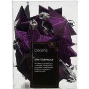 Ster kunststof L9b9h12 cm vijg 12 st