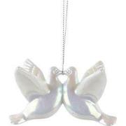 Vogel kunststof L8b6h6 cm wit/iris