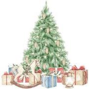 Servet l40b40cm tree and gift 12st