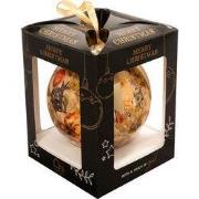 Giftbox kerstbal d10cm cotton cream