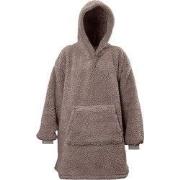 Unique living hoodie teddy taupe