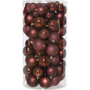 Kerstballen mix 100 st. maroon