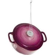 kerstornament gietijzeren pan paars